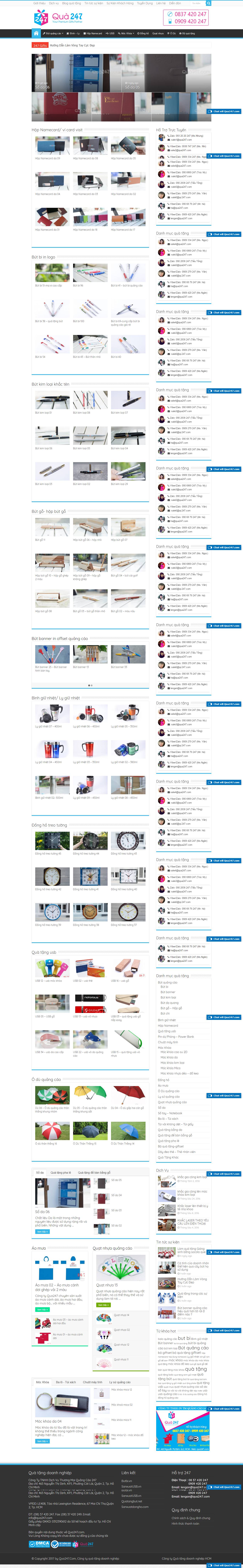 Thiết kế website quà tặng 247 đẹp, chuyên nghiệp chuẩn SEO